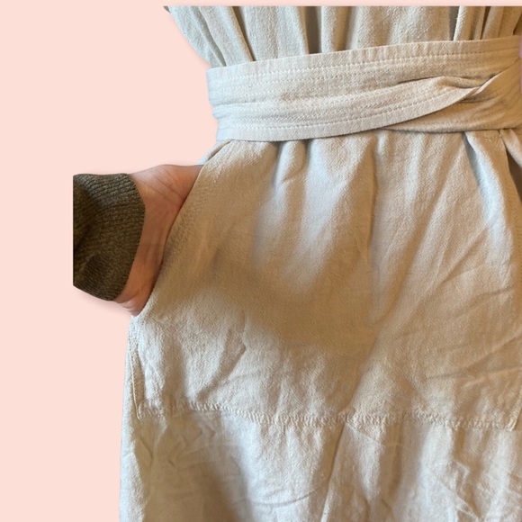 Madewell Linen Boho Dress with Tie Tribal Print - Picture 12 of 14